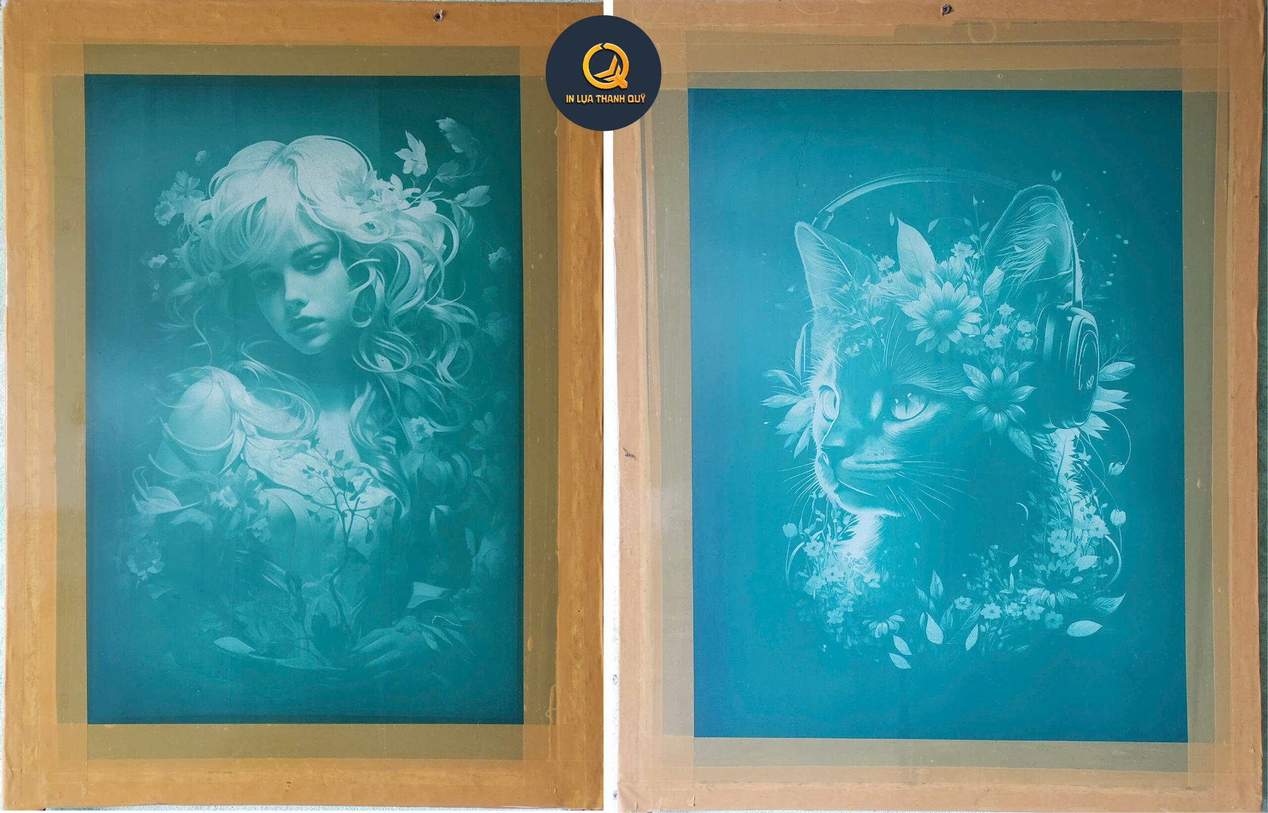 chụp khung in lụa