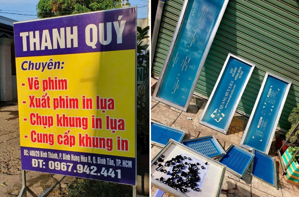 Chụp khung in lụa